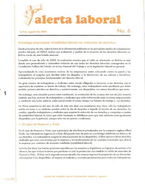 Alerta Laboral 6: Estrategia empresarial. Estabilidad laboral con reducción de derechos