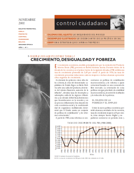 Control Ciudadano 1: Crecimiento, desigualdad y pobreza
