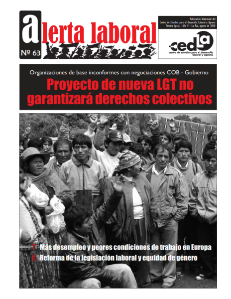 Alerta laboral 63: Proyecto de nueva LGT no garantizará derechos colectivos