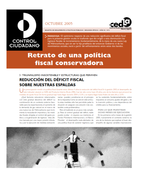 Control Ciudadano 2: Retrato de una política fiscal conservadora