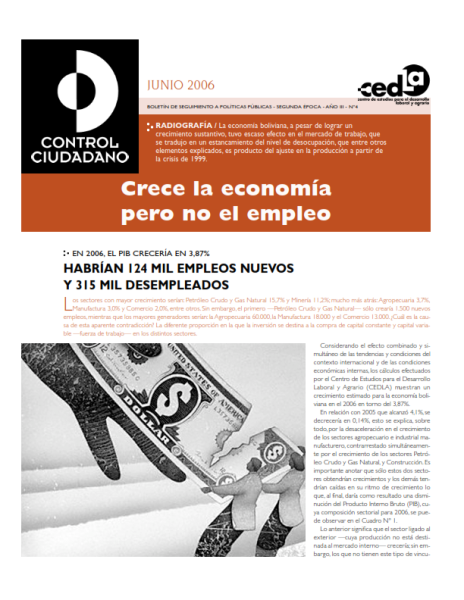 Control Ciudadano 4: Crece la economía pero no el empleo