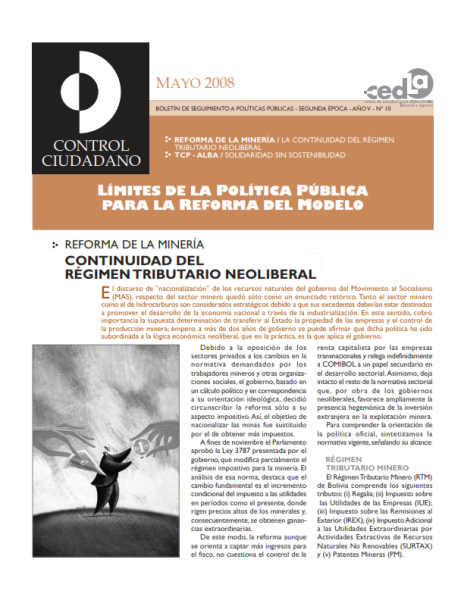 Control Ciudadano 10: Límites de la política pública para la reforma del modelo