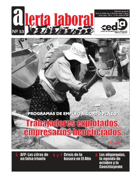 Alerta Laboral 53: Trabajadores explotados empresarios beneficiados