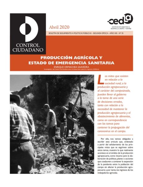 Control Ciudadano 35: Producción agrícola y estado de emergencia sanitaria