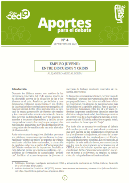 Aportes para el debate 4: Empleo juvenil: entre discursos y crisis