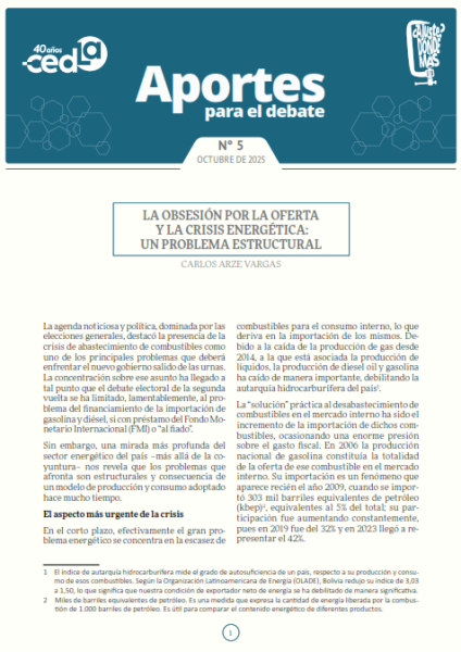Aportes para el debate 5: La obsesión por la oferta y la crisis energética: un problema estructural