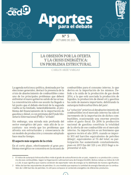Aportes para el debate 5: La obsesión por la oferta y la crisis energética: un problema estructural