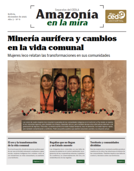 Minería aurífera y cambios en la vida comunal