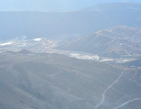 Vista panorámica de la polución Vista panorámica de la polución