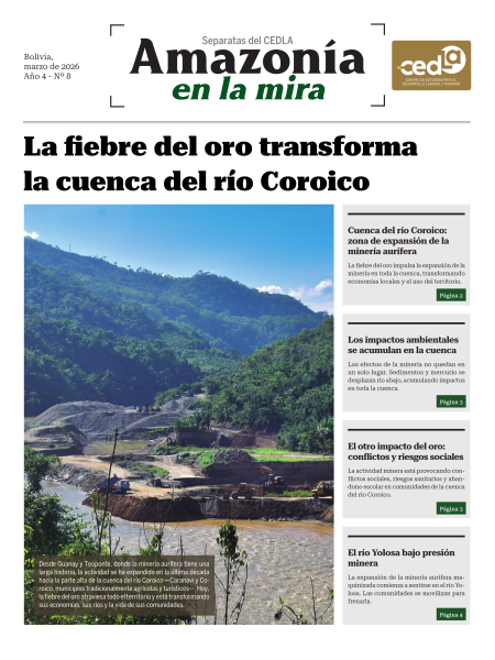 La fiebre del oro transforma la cuenca del río Coroico