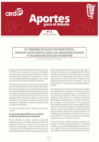 Aportes para el debate 6:  El primero de mayo sin respuesta: precios altos instalados, salarios rezagados y una reposición que no repone