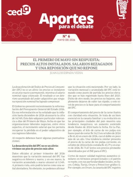 Aportes para el debate 6:  El primero de mayo sin respuesta: precios altos instalados, salarios rezagados y una reposición que no repone